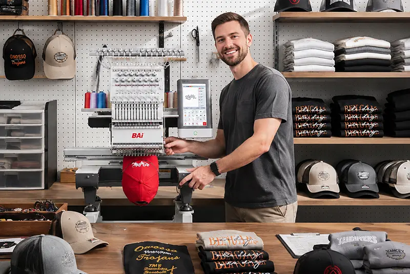 You already sell clothing, hats, uniforms, or custom products. MIRROR helps you add embroidery as a new profit opportunity.