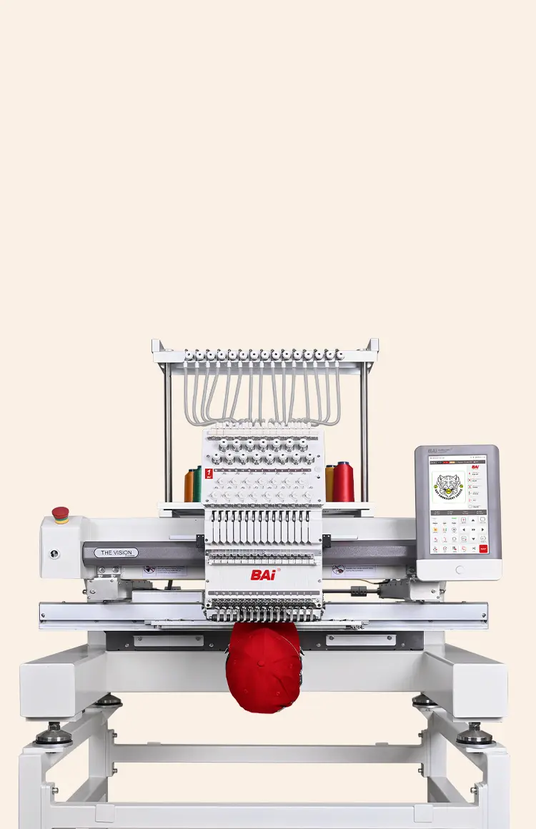 Real BAI customers and embroidery machine