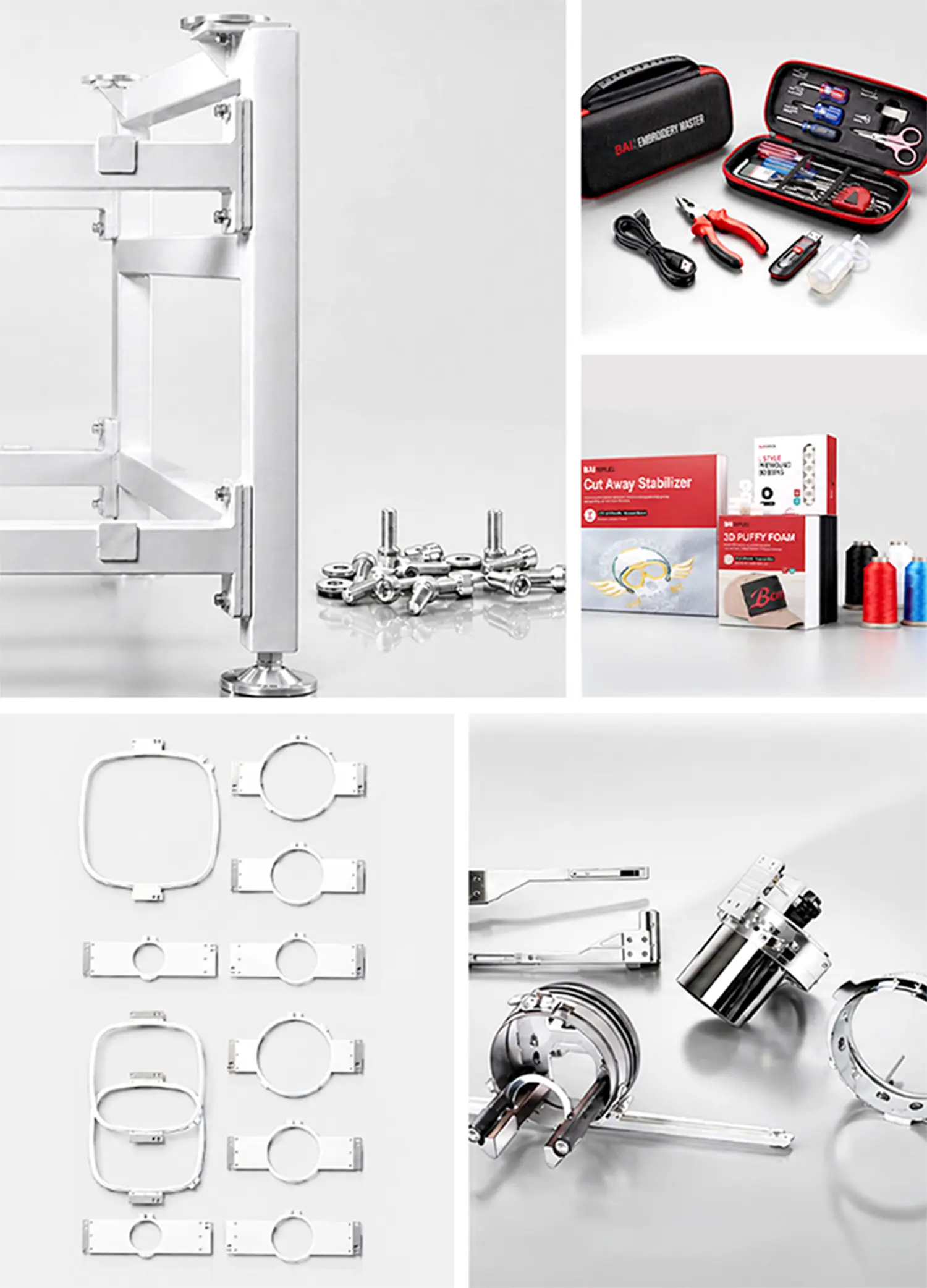 Flexible embroidery positioning examples