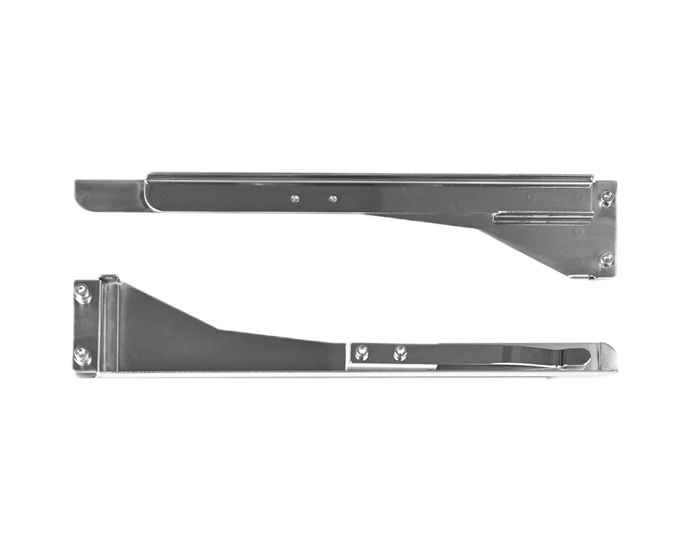 Brackets used to securely support embroidery machine parts for stable performance.